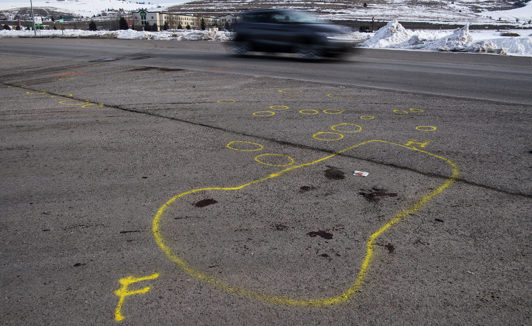 Expressway shooting scene